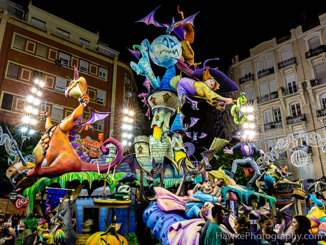 Fallas Especiales at Night 2019 | Hawke Photography